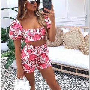Floral Pink Two-Piece Set